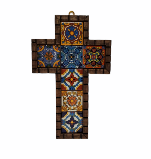 Cross, wood and tile