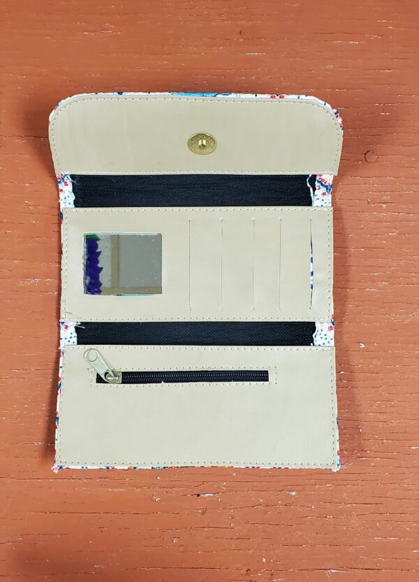 Frida Trifold wallet clutch, fabric - Image 3