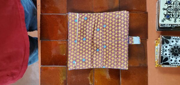 Hand embroidered wallet clutch, fabric - Image 4