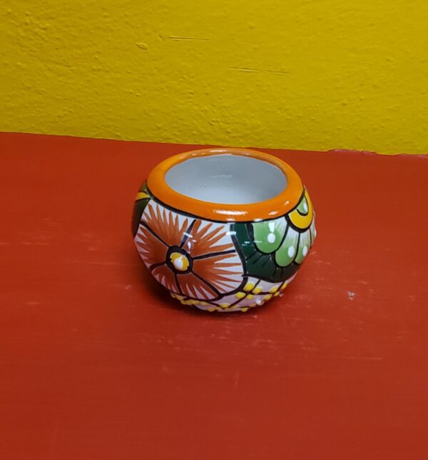 Succulent/Cactus mini planter orange, talavera - Image 2