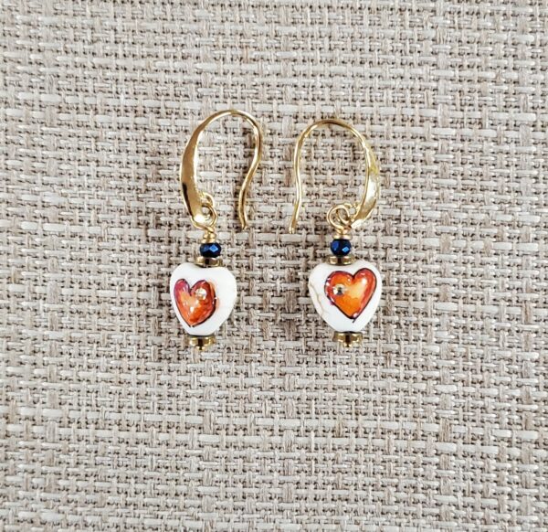 Earrings, Marble Stone