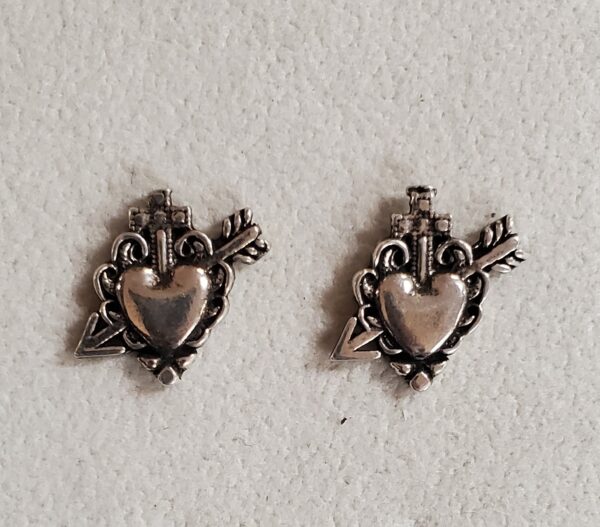 Heart Earrings, 925 Sterling Silver - Image 2