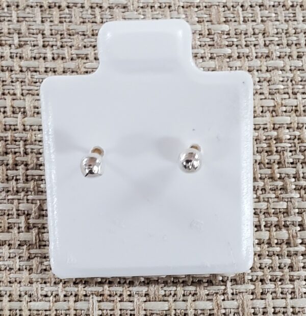 Ball Stud Earrings 6mm, 925 Sterling Silver - Image 2