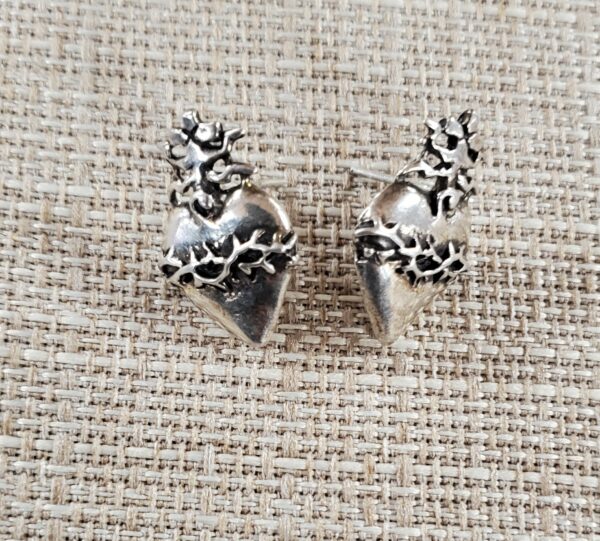 Heart Earrings, 925 Sterling Silver - Image 2