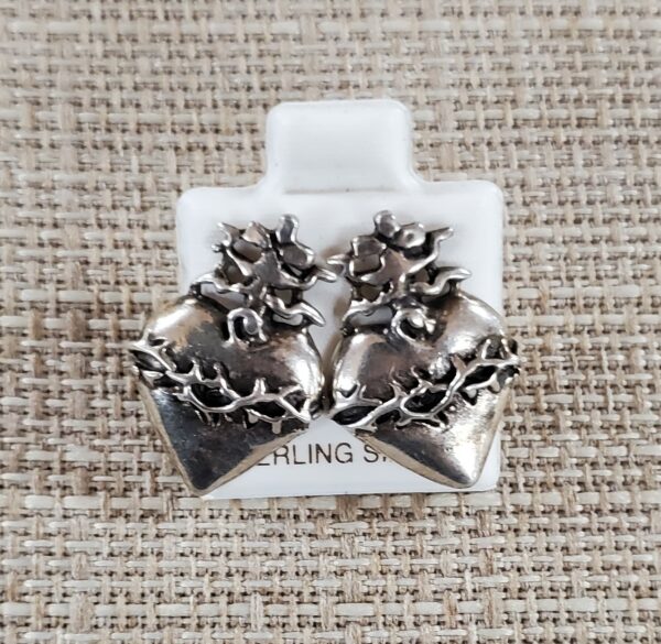 Heart Earrings, 925 Sterling Silver