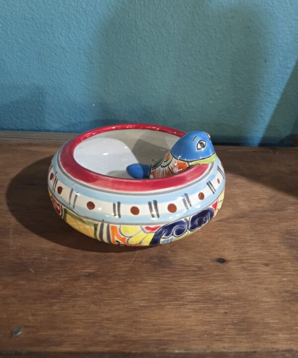 Donut planter with bird, talavera - Image 6