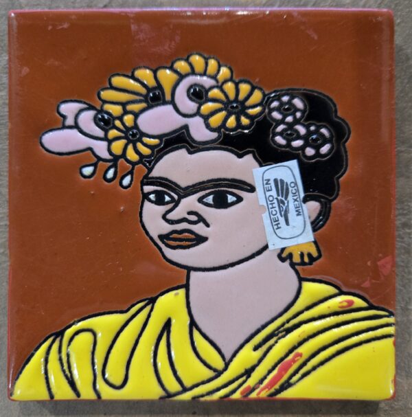 Frida tile coaster