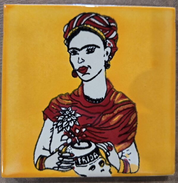 Frida tile coaster