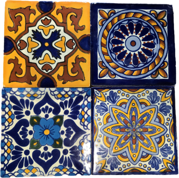 Tile pack of 4 (mix), talavera