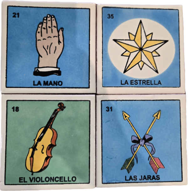 Loteria tile pack of 4 (mix)