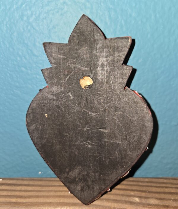 Milagros sacred heart, wood & metal - Image 2