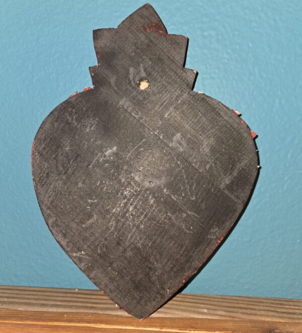 Milagros sacred heart, wood & metal - Image 2