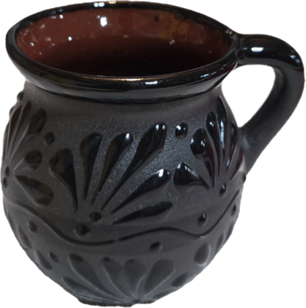 Viral black on black coffee mug