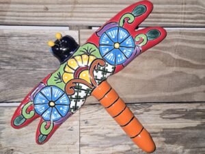 Talavera Dragonfly Mexican Pottery Art Home Decor Hand Painted 12.5 x 10 Inches