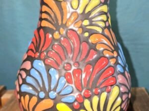 Talavera Handmade Vase Colorful Mexican Art 4 X 6.5 Inches
