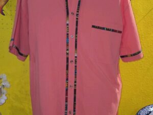 Guayabera Made in Mexico. 1 Pocket Band Collar Cotton Size 2XL