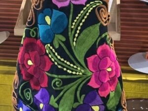 Mexican Embroidered Flora Apron Mandil Bordado One Size