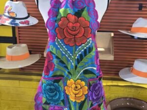 Mexican Embroidered Flora Apron Mandil Bordado One Size
