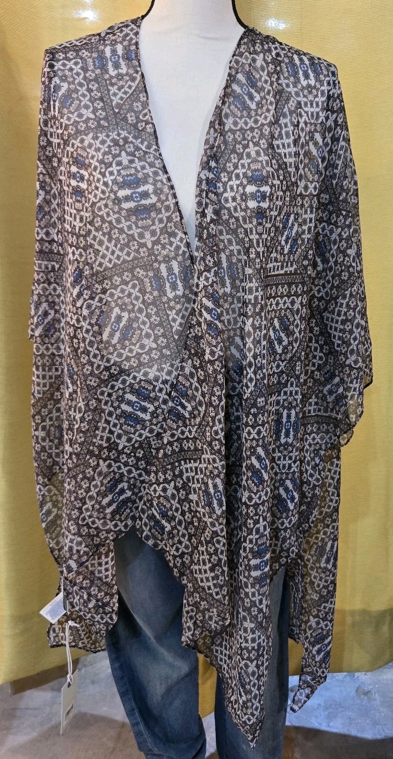 Lucky Brand Womens One Size Poolside Charm Tunic Cover Up