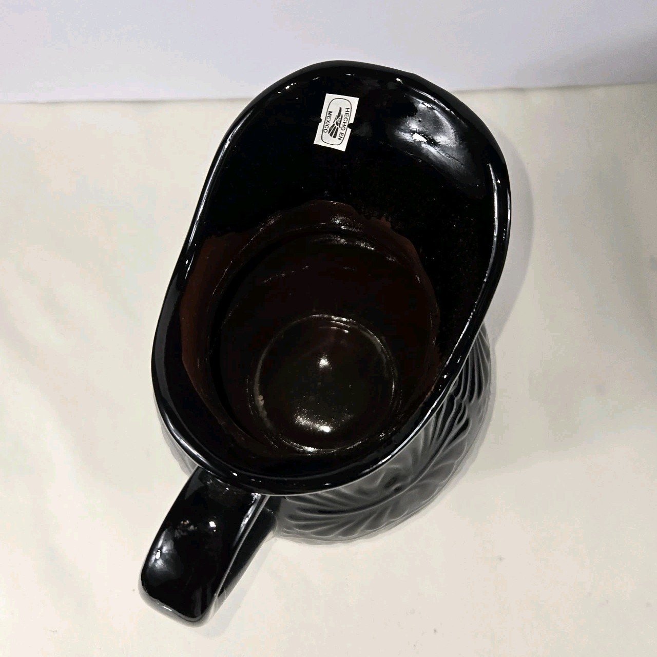 Black Talavers Pitcher Handmade Mexican Art 11.5 X 8 Inches 4 Black Talavers Pitcher Handmade Mexican Art 11.5 X 8 Inches