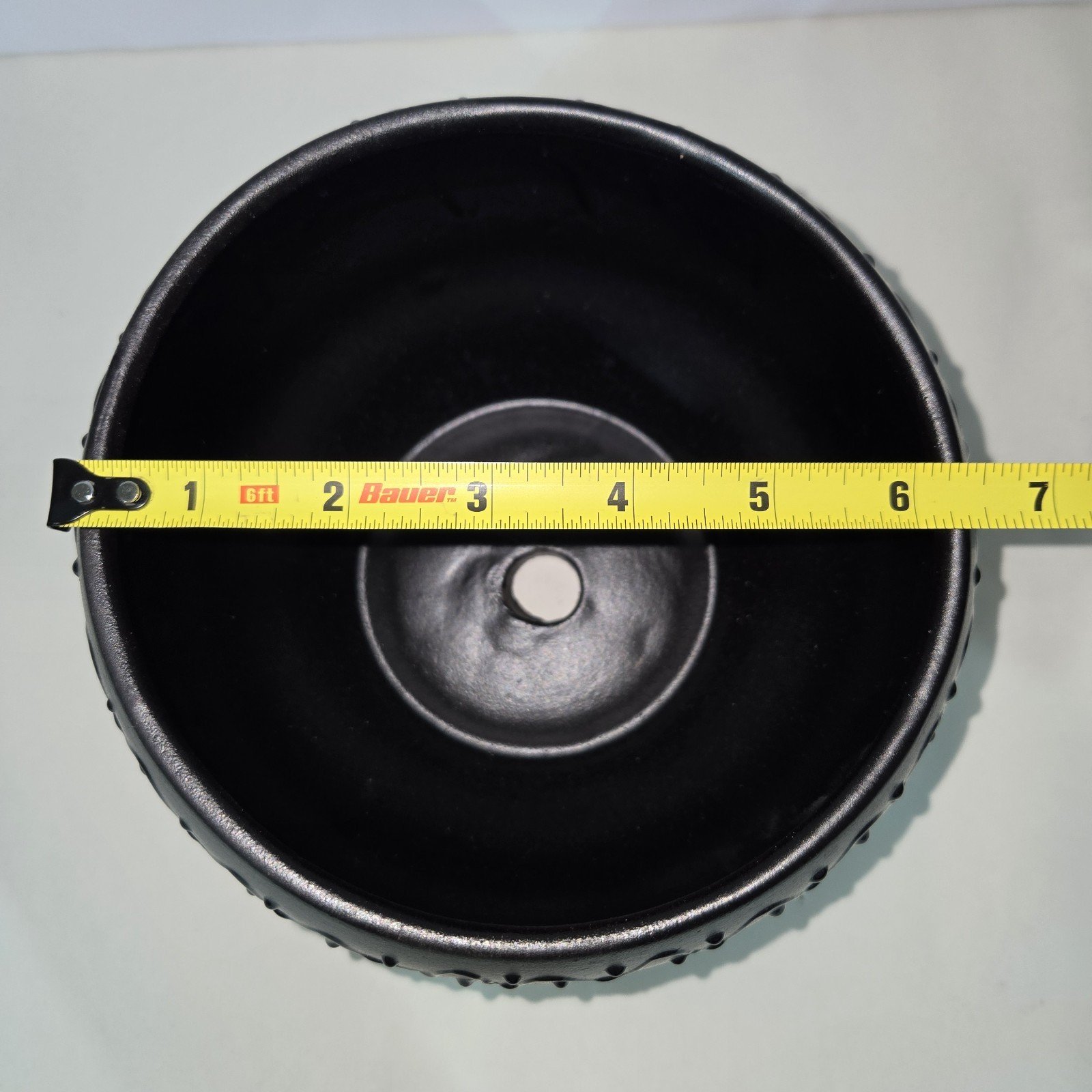 Black Round Planter 7 X 5 Inches Tall Hand Painted Mexican Art Clay Pot 6 Black Round Planter 7 X 5 Inches Tall Hand Painted Mexican Art Clay Pot