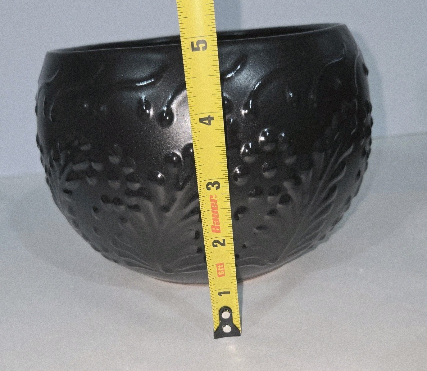 Black Round Planter 7 X 5 Inches Tall Hand Painted Mexican Art Clay Pot 9 Black Round Planter 7 X 5 Inches Tall Hand Painted Mexican Art Clay Pot