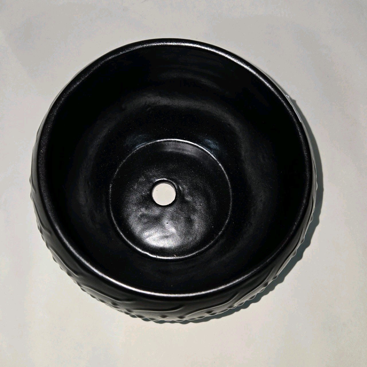 Black Round Planter 7 X 5 Inches Tall Hand Painted Mexican Art Clay Pot 4 Black Round Planter 7 X 5 Inches Tall Hand Painted Mexican Art Clay Pot