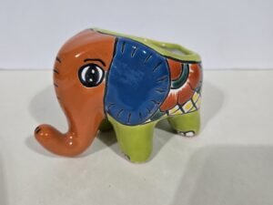 Talavera Elephant Succulant Planter Hand-Painted Mexican Art