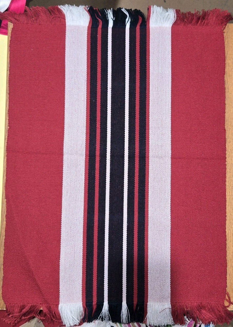 Mexican Striped Placemats Set of 4 Mexican Art Handmade In Mexico