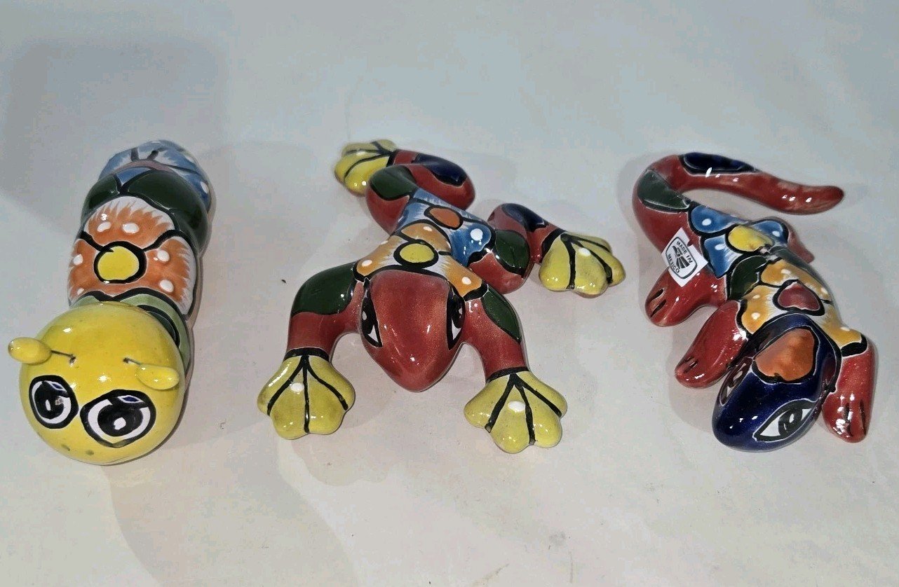 Talavera Trio Figurines Mexican Art Handmade