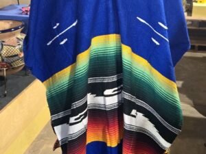Mexican Jorongo Zarape Mexican Poncho Artesanal Winter No Tags
