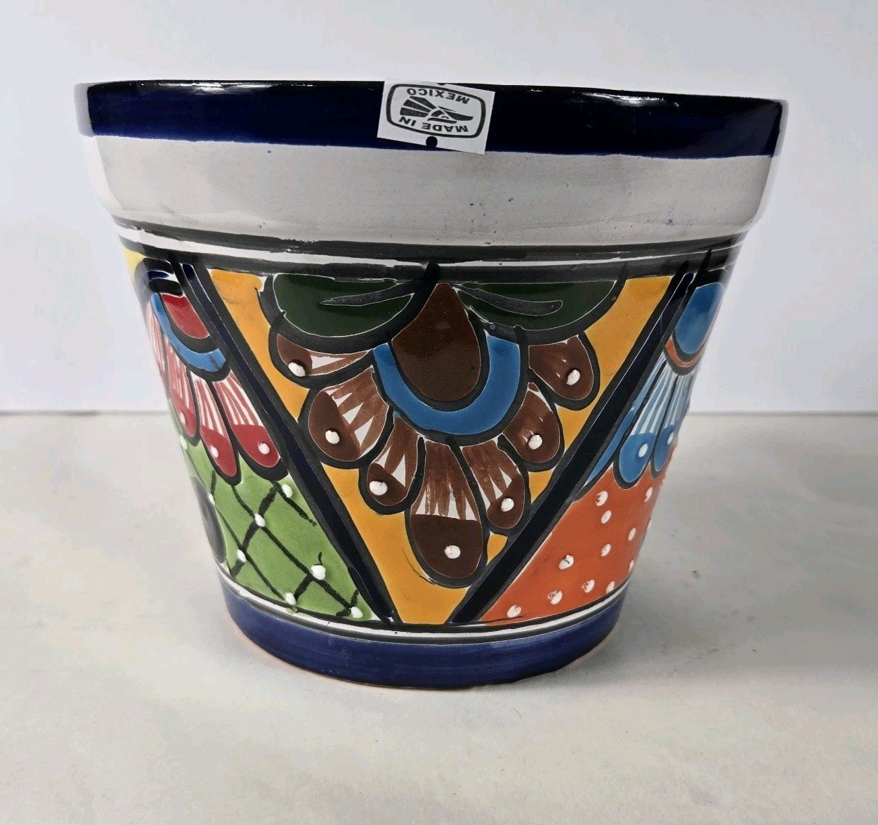 Talavera Planter 8 X 6 Inches Tall Hand Painted Mexican Art