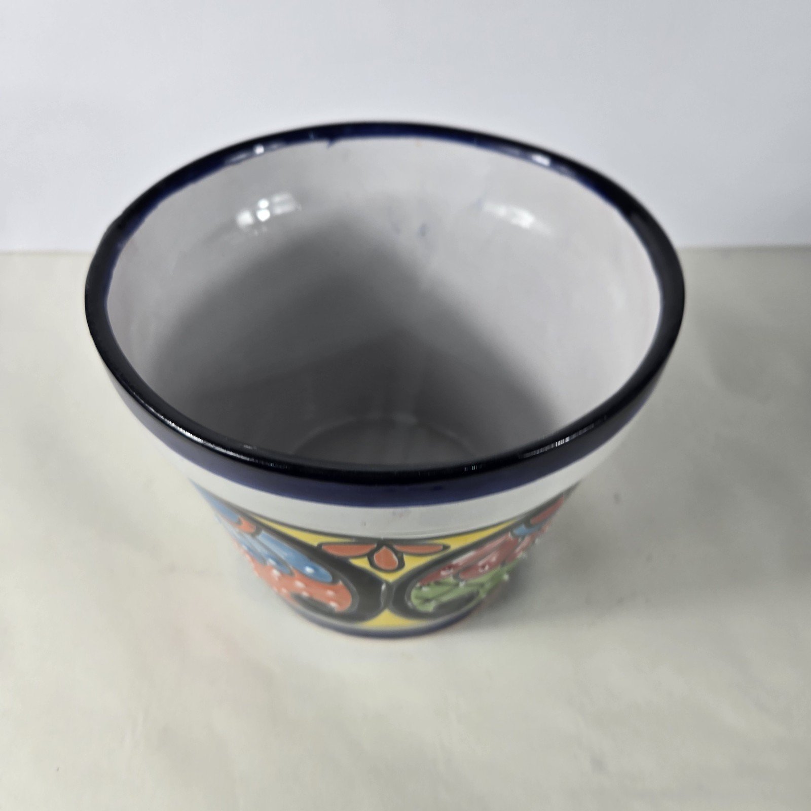 Talavera Planter 8 X 6 Inches Tall Hand Painted Mexican Art 3 Talavera Planter 8 X 6 Inches Tall Hand Painted Mexican Art