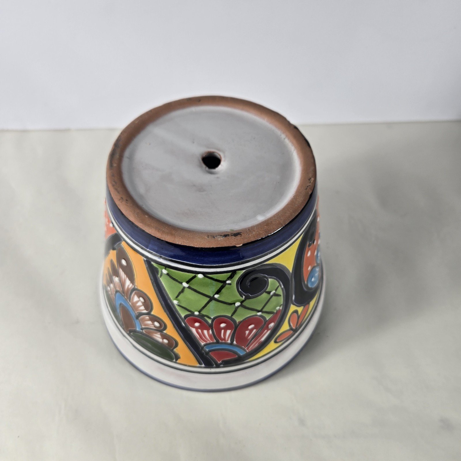 Talavera Planter 8 X 6 Inches Tall Hand Painted Mexican Art 8 Talavera Planter 8 X 6 Inches Tall Hand Painted Mexican Art