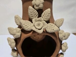 7 Inch Mini Tabletop Terracotta Chimney Mexican Art Handmade