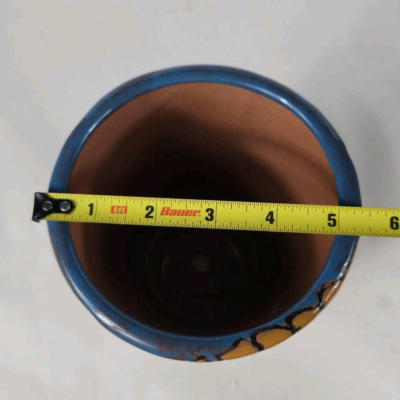 Ceramic Clay Hand Painted Pot Reliefe Bee And Flower Painting Mexican Art 8 Ceramic Clay Hand Painted Pot Reliefe Bee And Flower Painting Mexican Art