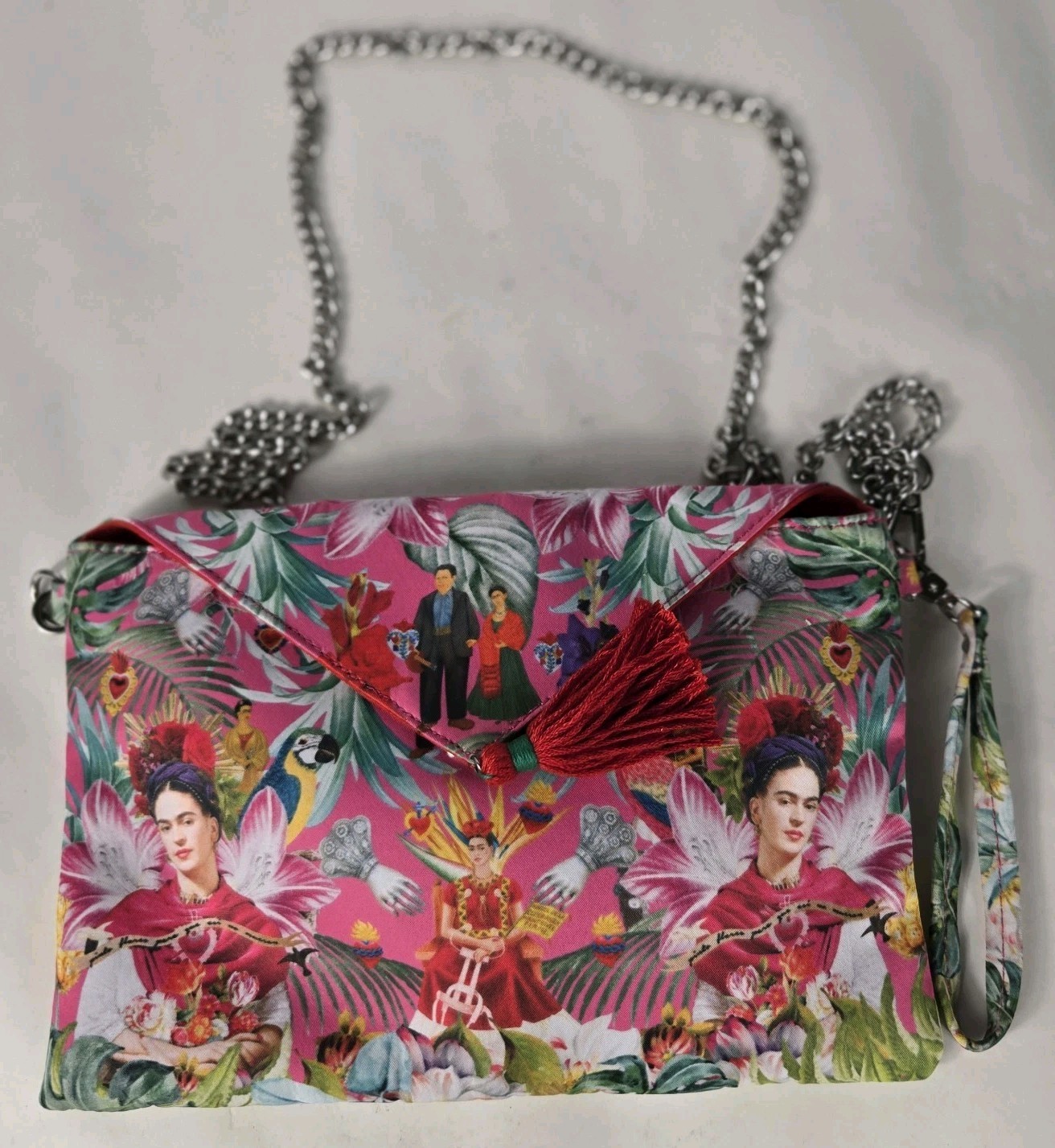 Frida Kahlo Clutch Bag Crossbody Purse For Women 7 X 11 Inches