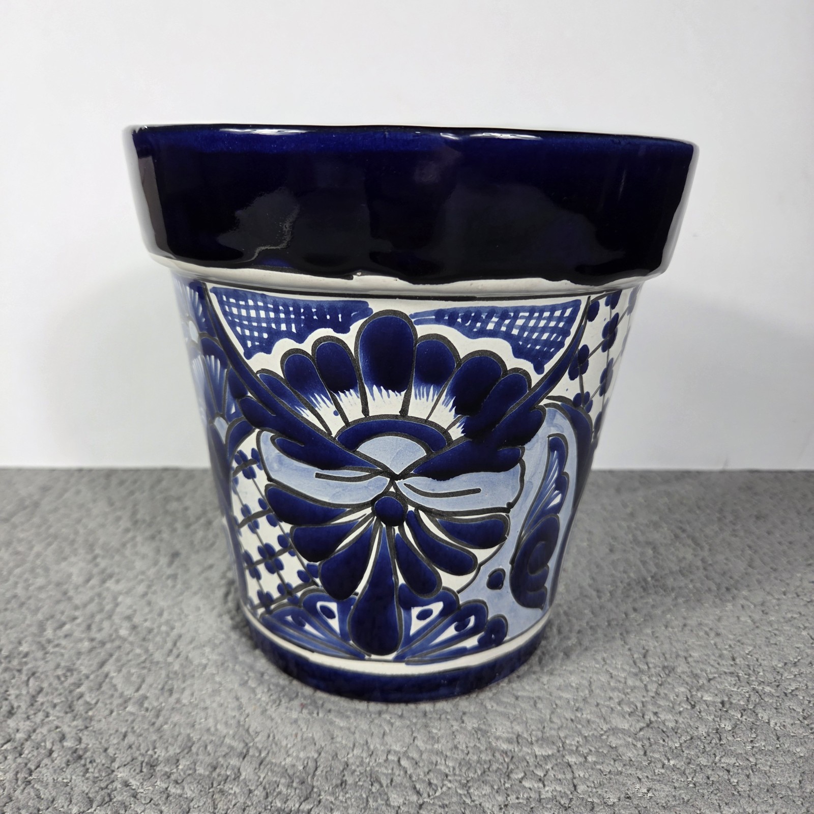 Talavera Planter 8 X 8 Inches Tall Hand Painted Mexican Art Beautifyl Colorful