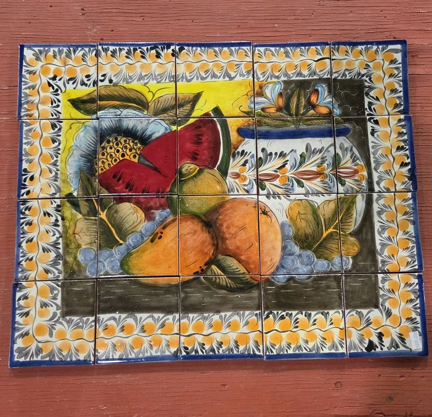 Tile Mural Mexican Talavera 20 X 16 Inches