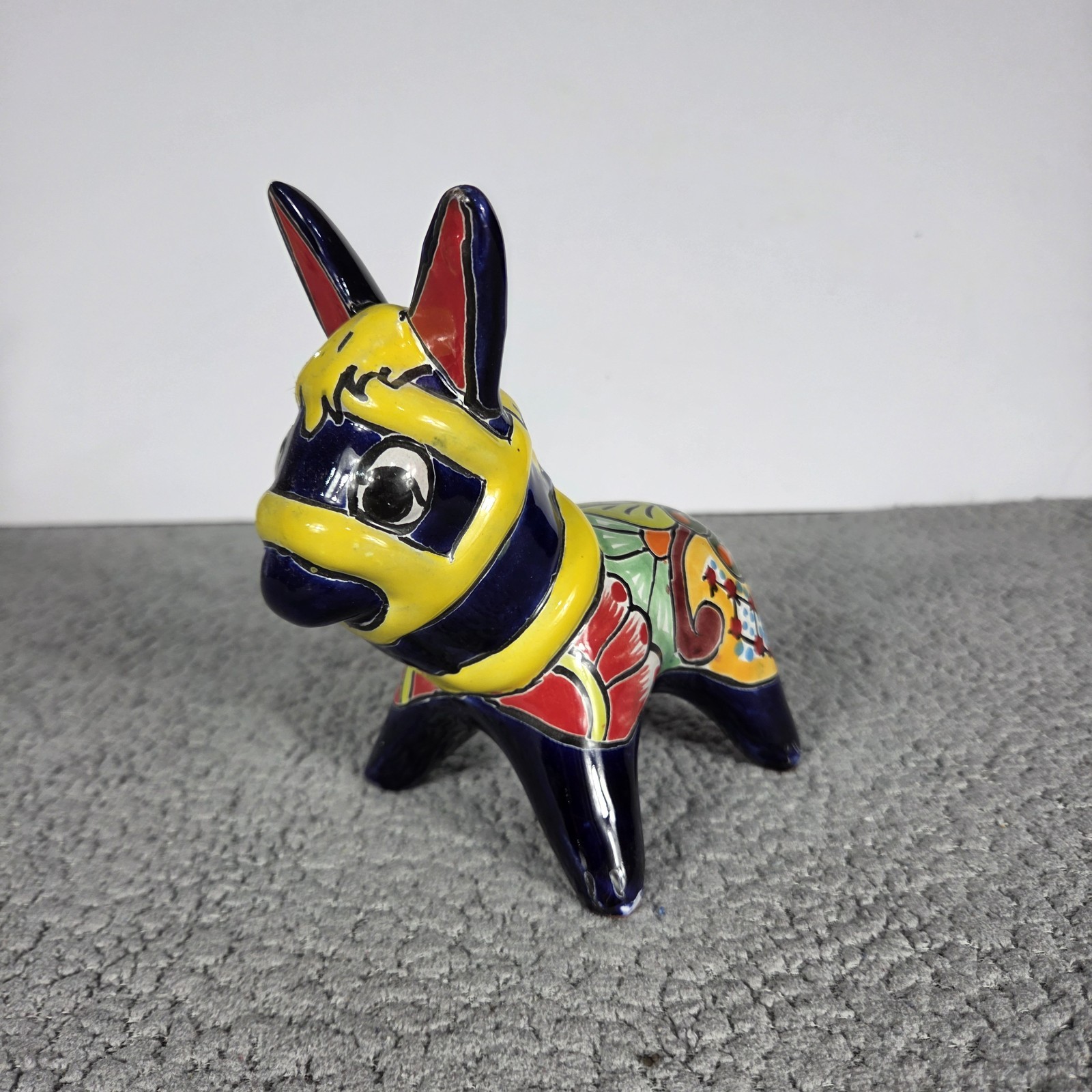 Talavera Donkey Mexican Art Pottery Hand Painted Garden/Home Decor