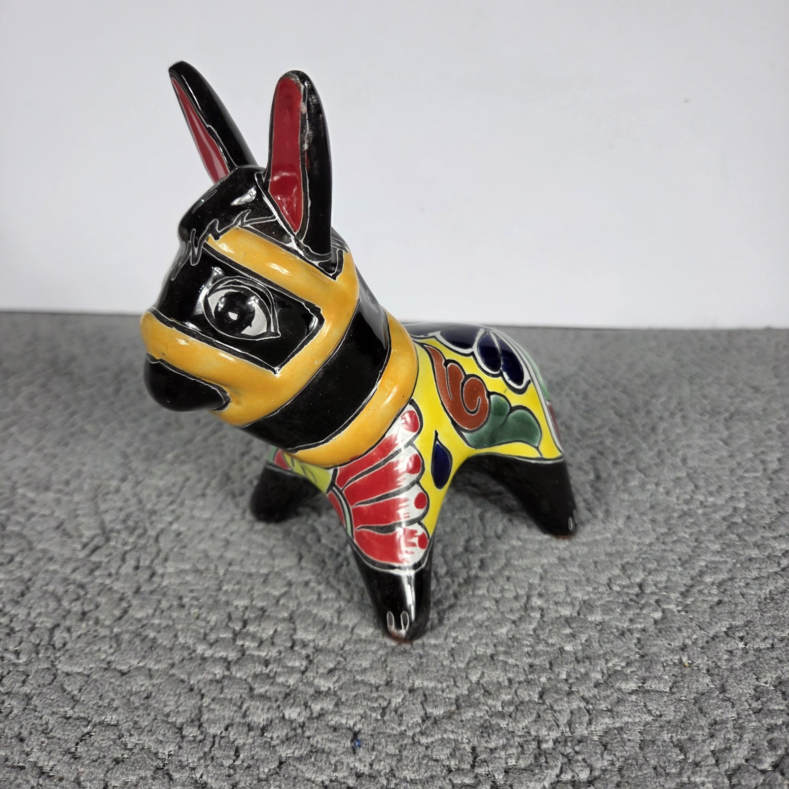 Talavera Donkey Mexican Art Pottery Hand Painted Garden/Home Decor